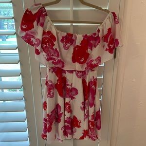 Amanda Uprichard Floral Off the Shoulder Dress